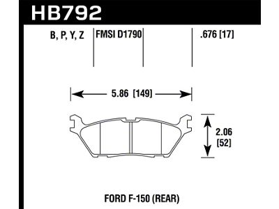Hawk Performance 15-20 Ford F-150 Rear DTC-60 Brake Pads - HB792G.676