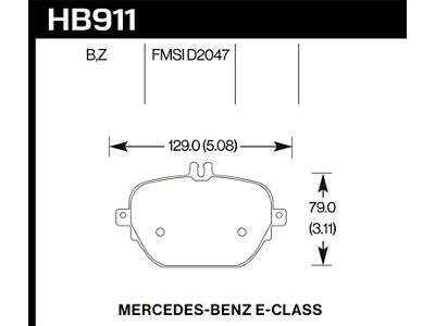 Hawk Performance 17-18 Mercedes-Benz E43 AMG 4Matic 3.0L/ 2018 Mercedes-Benz E400 - HB911B.654