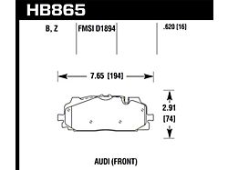 Hawk Performance HPS Performance Street 5.0 Brake Pads; Front Pair (18-19 Audi S5)