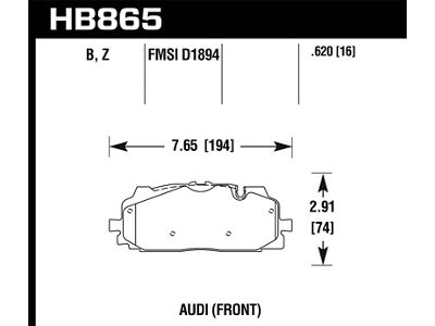 Hawk Performance 18-19 Audi S5 HPS 5.0 Front Brake Pads - HB865B.620