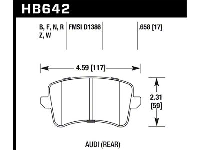Hawk Performance 2009-2014 Audi A4 HPS 5.0 Rear Brake Pads - HB642B.658