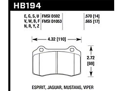 Hawk Performance Ceramic Brake Pads; Rear Pair (2010 Camaro SS)