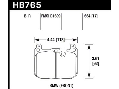 Hawk Performance 2014 BMW 228i 2.0L Base M Sport Blue Painted - HB765D.664