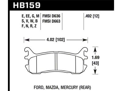 Hawk Performance 94-05 Miata / 01-05 Normal Suspension HP+ Street Rear - HB159N.492