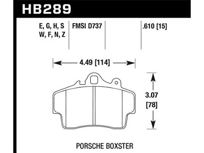 Hawk Performance 97-99 Porsche Boxster 2.5L Base 4 Piston Caliper Front - HB289D.610