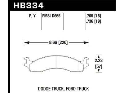 Hawk Performance 99 Ford E-250 Super Duty Front Brake Pads - HB334P.736