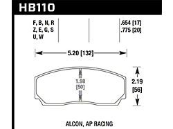 Hawk Performance AP CP5200 Caliper HP+ Street Brake Pads - HB110N.654