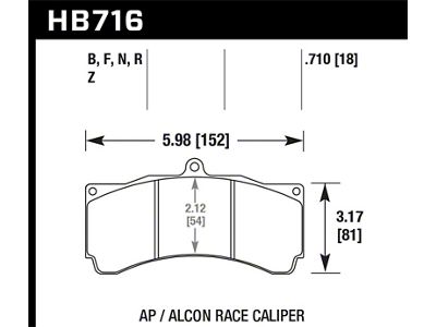 Hawk Performance AP Racing/Alcon Universal DTC-70 Race Brake Pads - HB716U.984