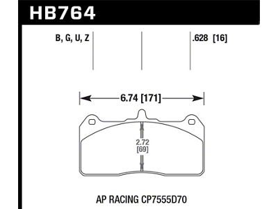 Hawk Performance AP Racing Caliper w/ 36mm Rotor HPS 5.0 Performance - HB764B.628