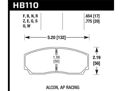 Hawk Performance AP Racing CP3307/CP5040-5S4/ Essex CP5200 SC250 Caliper Blue 9012 Race - HB110E.654