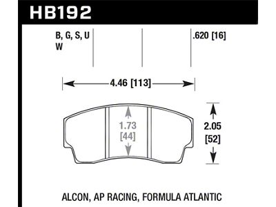 Hawk Performance AP Racing CP4567 / CP5040-10/11/12/13S4 / CP5100 / CP5108 - HB192G.620
