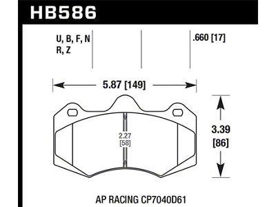 Hawk Performance AP Racing CP7040 Performance Ceramic Street Brake Pads - HB586Z.660