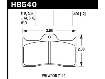 Hawk Performance 7112 Blue 9012 Race Brake Pads - HB540E.490