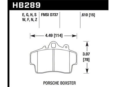 Hawk Performance Ceramic Street Brake Pads - HB289Z.610