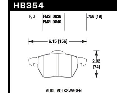Hawk Performance Ceramic Street Brake Pads - HB354Z.756A
