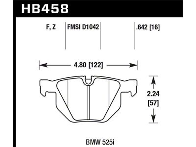 Hawk Performance 07-08 BMW X5 3.0si / 09-13 X5 Xdrive / - HB458Z.642