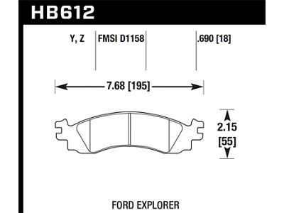 Hawk Performance Ceramic Street Brake Pads - HB612Z.690