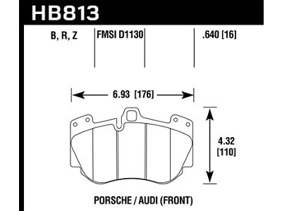 Hawk Performance 13-15 Audi RS5 Performance Ceramic Street Front Brake Pads - HB813Z.640