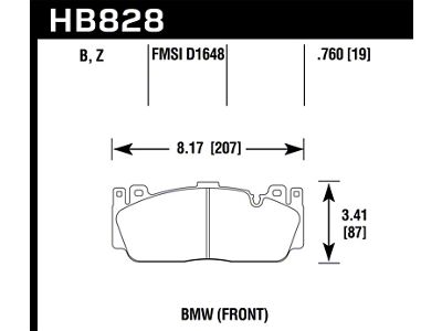 Hawk Performance 12-17 BMW M6 / 14-17 BMW M6 Gran Coupe - HB828Z.760