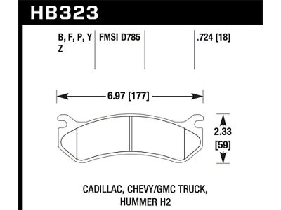 Hawk Performance Chevy / GMC Truck / Hummer LTS Street Rear - HB323Y.724