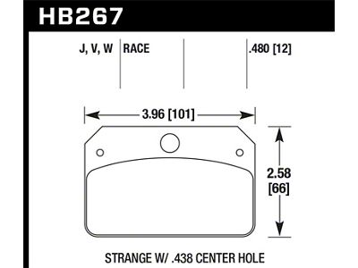Hawk Performance DR-97 Brake Pads for Strange w/ 0.438in Center Hole - HB267J.480