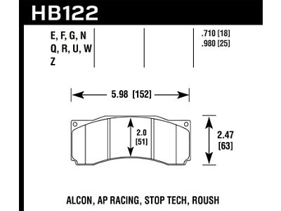 Hawk Performance Stoptech ST-60 Caliper DTC-30 Race Brake Pads - HB122W.710