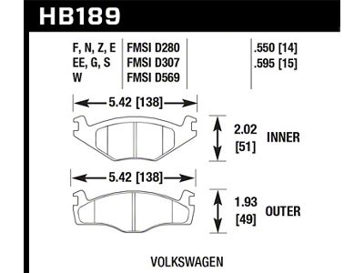 Hawk Performance DTC-30 Brake Pads - HB189W.595