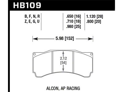 Hawk Performance Alcon TA-6 / CP5060-2/3/4/5ST / - HB109U.710