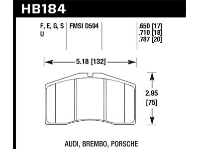 Hawk Performance 01-03 Audi S8 / 94-98 Porsche 911 993 Turbo DTC-70 Race Front Brake Pads