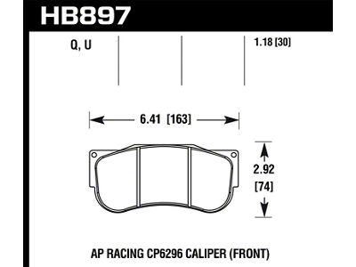 Hawk Performance DTC-70 CP6269 Race Brake Pads - HB897U1.18