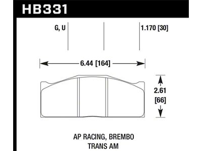 Hawk Performance DTC-80 30mm Race Brake Pads - HB331Q1.17