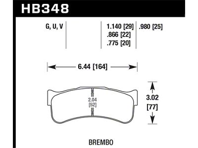 Hawk Performance DTC-80 29mm Race Brake Pads - HB348Q1.14