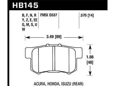 Hawk Performance ER-1 Endurance Racing Brake Pads Track Only - HB145D.570