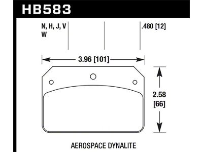 Hawk Performance Ferro-Carbon Black Powder Coat HPS Street Brake Pads - HB583F.480