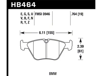 Hawk Performance HP+ Street Brake Pads - HB464N.764