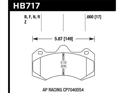 Hawk Performance HP Plus AP Racing Brake Pads - HB717N.660