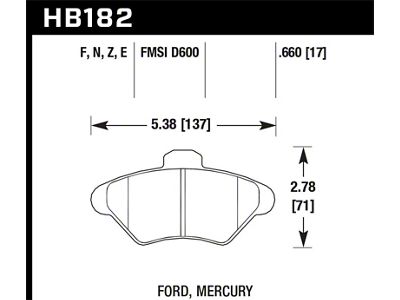 Hawk Performance HP+ Street Brake Pads - HB182N.660