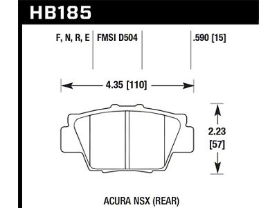 Hawk Performance HP+ Street Brake Pads - HB185N.590