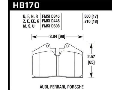 Hawk Performance 91-96 Porsche 911 HPS 5.0 Performance Street Rear Brake - HB170B.650