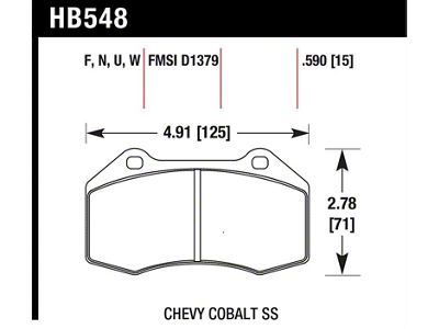 Hawk Performance 08-10 Chevrolet Cobalt / HHR 5.0 Front Brake - HB548B.510