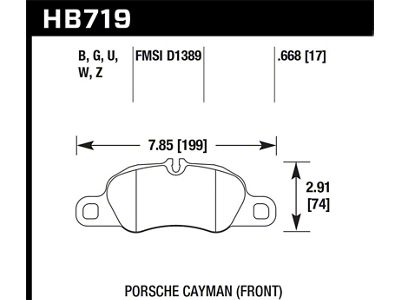 Hawk Performance 13-16 Porsche 911 Front HPS 5.0 Brake Pads - HB719B.668