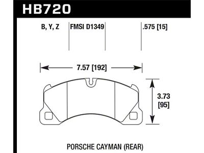 Hawk Performance 15-17 Porsche Cayenne Front HPS 5.0 Brake Pads - HB720B.575