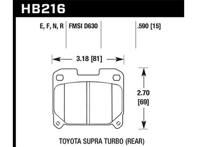 Hawk Performance 93-98 Toyota Supra TT HPS Street Rear Brake Pads - HB216F.590