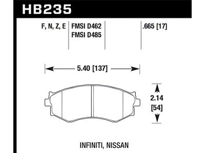 Hawk Performance 91-96 Infiniti G20/ Nissan 240SX/ Sentra HPS Street Front - HB235F.665