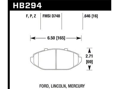 Hawk Performance HPS Street Brake Pads - HB294F.646