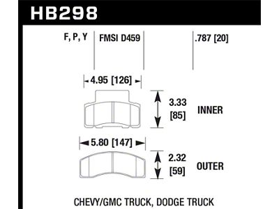 Hawk Performance HPS Street Brake Pads - HB298F.787