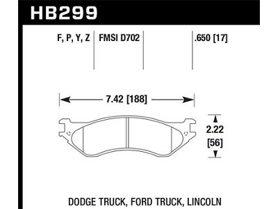 Hawk Performance HPS Street Brake Pads - HB299F.650