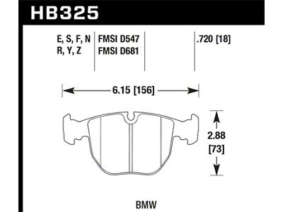 Hawk Performance HPS Street Brake Pads - HB325F.720