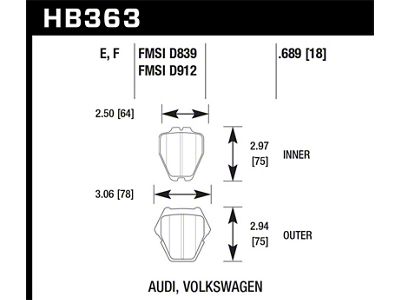 Hawk Performance HPS Street Brake Pads - HB363F.689A