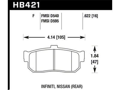 Hawk Performance 92-98 Maxima / 93-01 Altima / 00 Infiniti I30 - HB421F.622